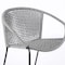 Armen Living Snack Indoor Outdoor Stackable Steel Dining Chair with Gray Rope, PK2 LCSNSIGRY - alternate 7